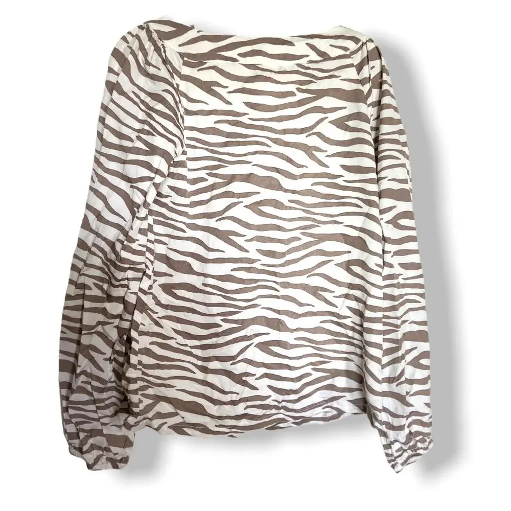 Gymboree Girls Blouse Size 10 Right Meow‎ Tiger Stripes Striped Top Rayon NEW